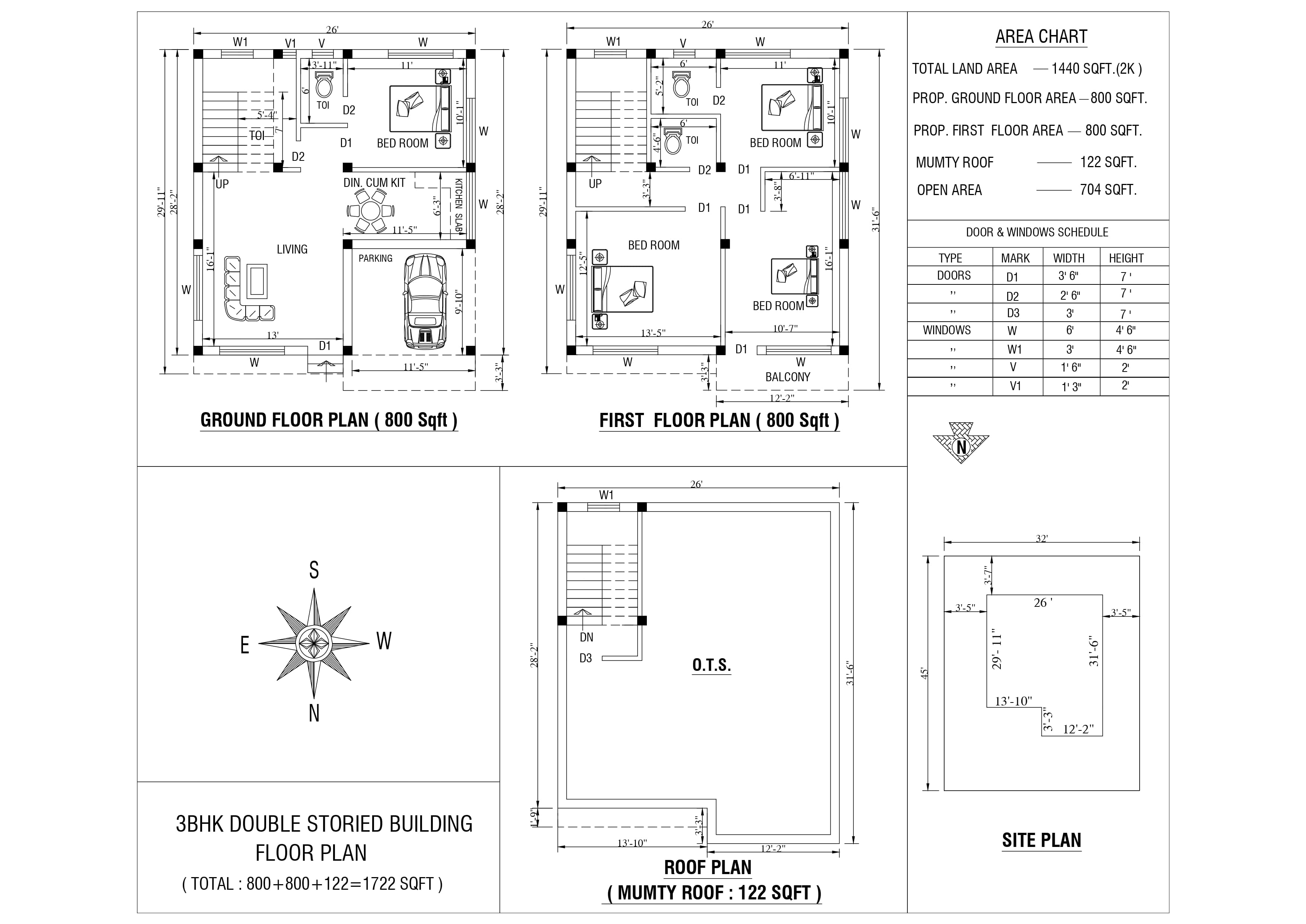 4 BHK master plan