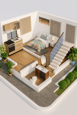 2BHK Modern Elevation thumbnail 3