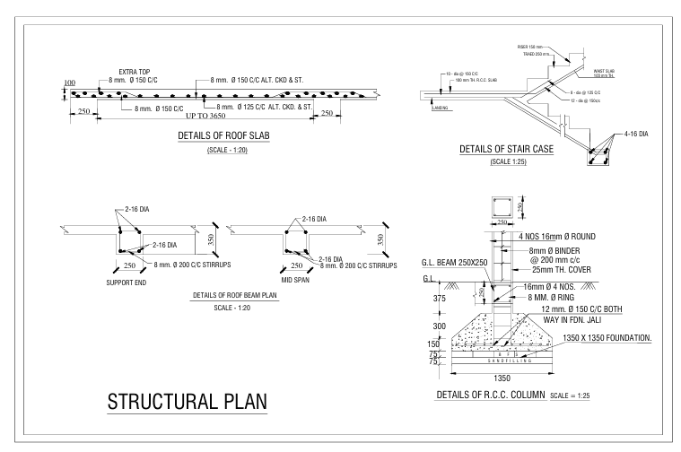 5 BHK Strutial plan